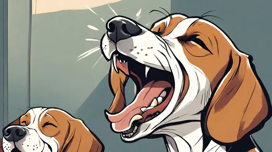 why does my dog yawn when i pet him